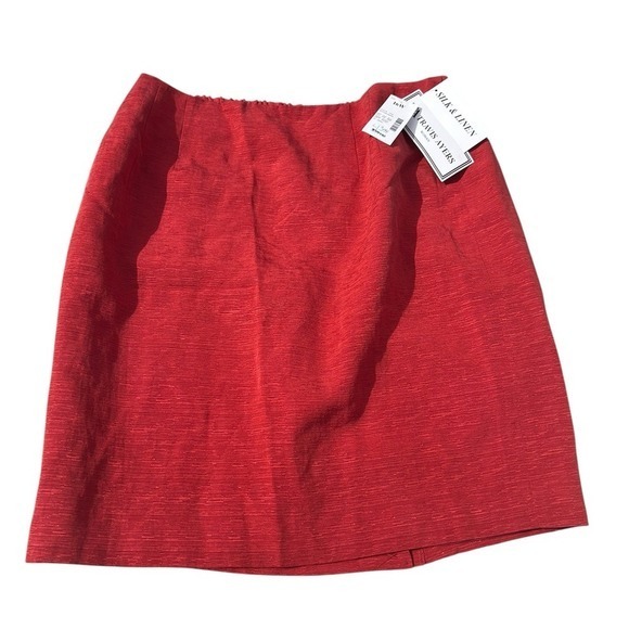 Travis Ayers Dresses & Skirts - TRAVIS AYERS DK Primrose Silk Linen Blend Pleated A-Line Skirt‎ Size 16W NWT